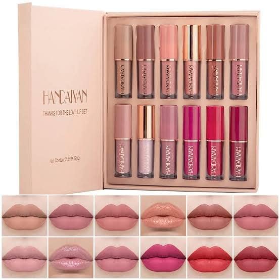 Velvet Matte Liquid Lipstick Set 12Pcs