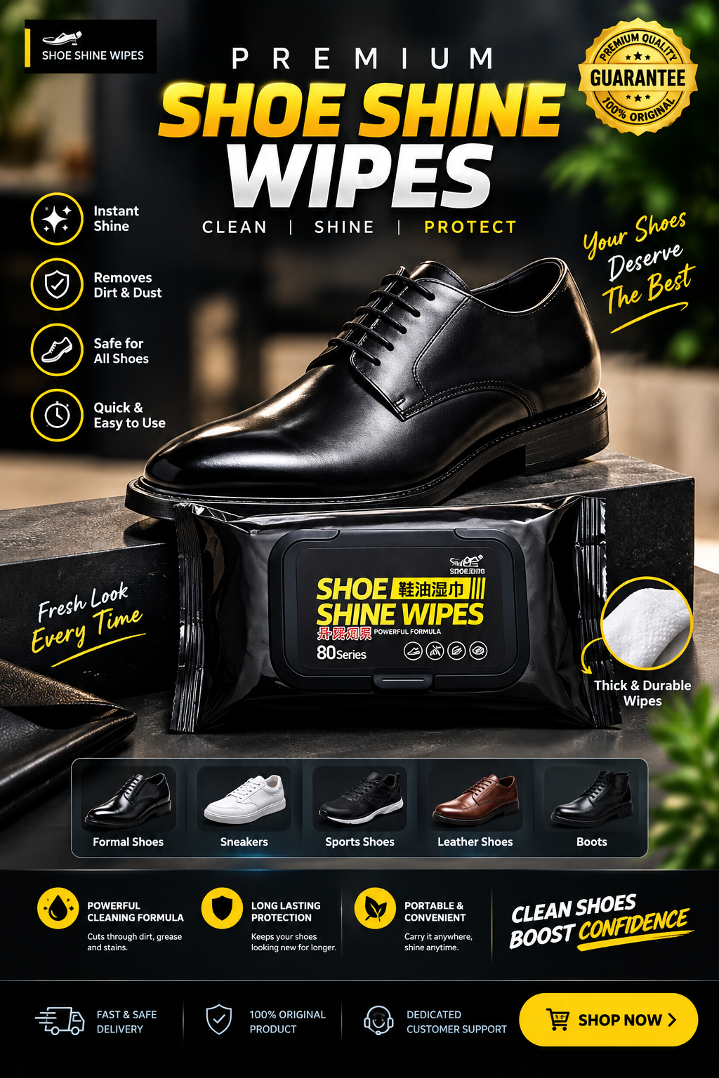 shoes cleaning wipes