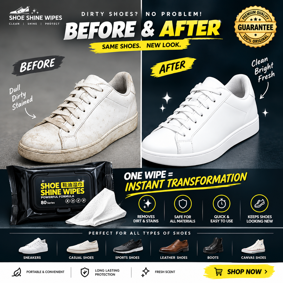 shoes cleaning wipes