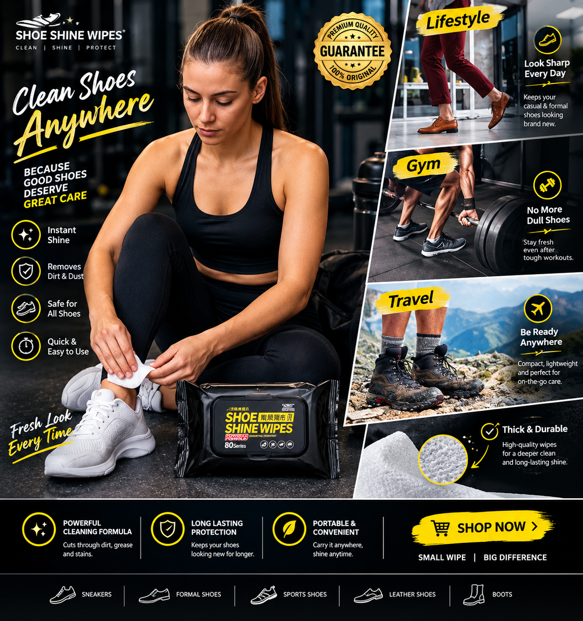 shoes cleaning wipes